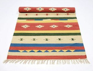 Kilim lavabile in lavatrice 200x140 CM India hand 