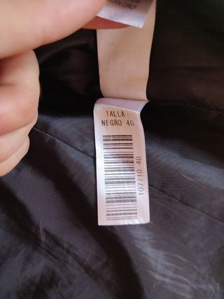 Abrigo largo Toreto negro talla 40