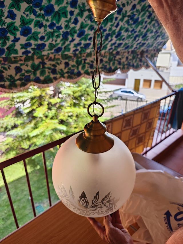 Lámpara techo vintage dorada