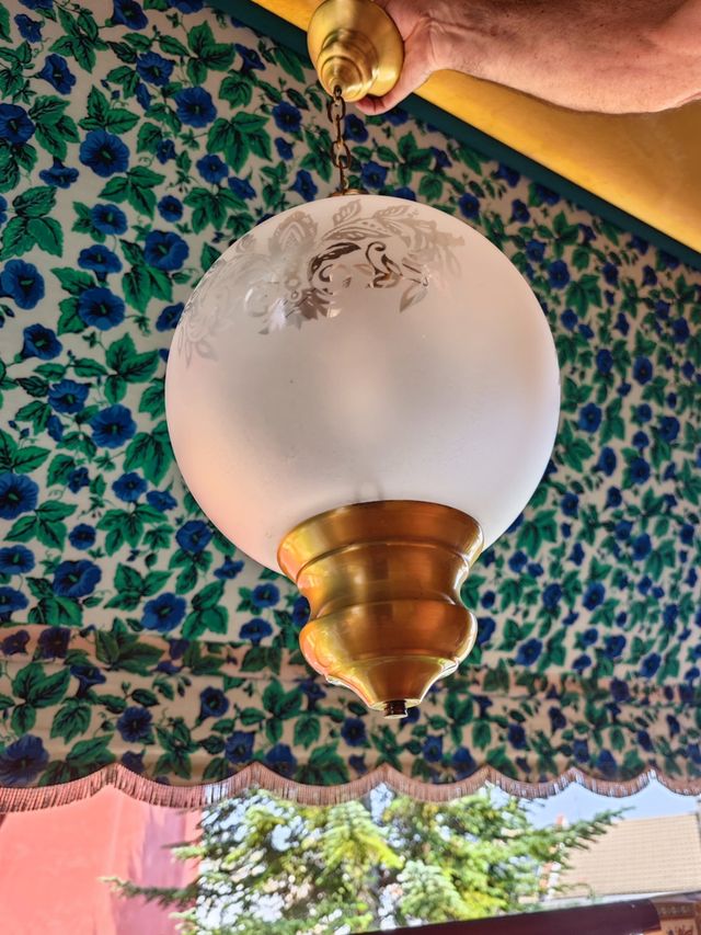 Lámpara techo vintage dorada