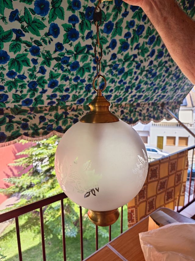 Lámpara techo vintage dorada