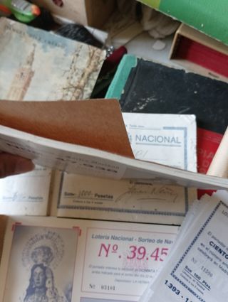 Vecchi libretti degli assegni delle lotterie natalizie