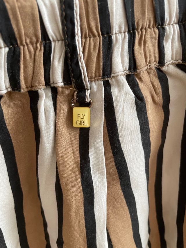 Shorts righe marroni bianchi