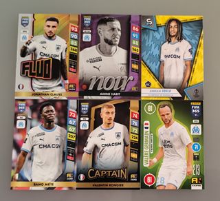 6 cartas Olympique de Marsella Topps-Panini