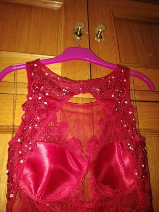 Vestido rojo boda talla S