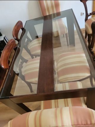 Comedor madera maciza 6 sillas