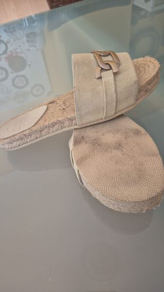 Alpargatas beige talla 41 - usadas una vez