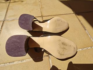 Zapatos de piel tacón negros 41