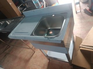 Pila fregadero acero inoxidable 1m