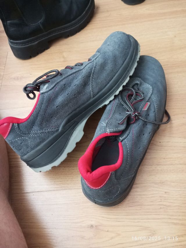 Botas seguridad Gris-Rojas