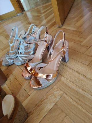 4 pares tacones mujer talla 38