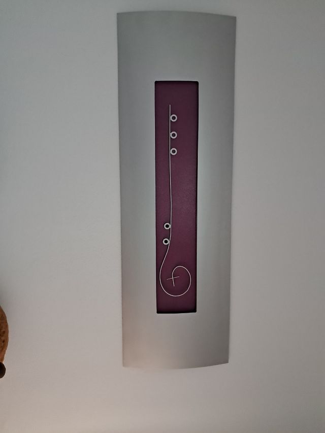 Cuadro moderno - Plata y morado 150cm