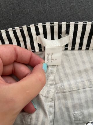 Shorts H&M a righe bianco-nere