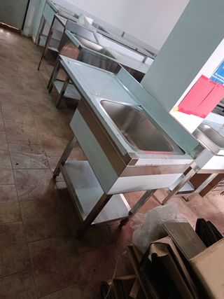 Fregadero acero industrial 1,2m