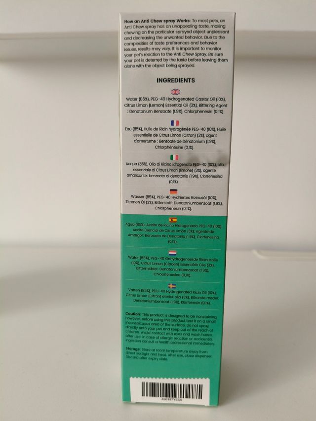 Spray antimordeduras mascotas