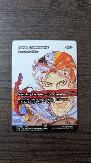 Carta Final Fantasy Firion Swordmaster de Amano