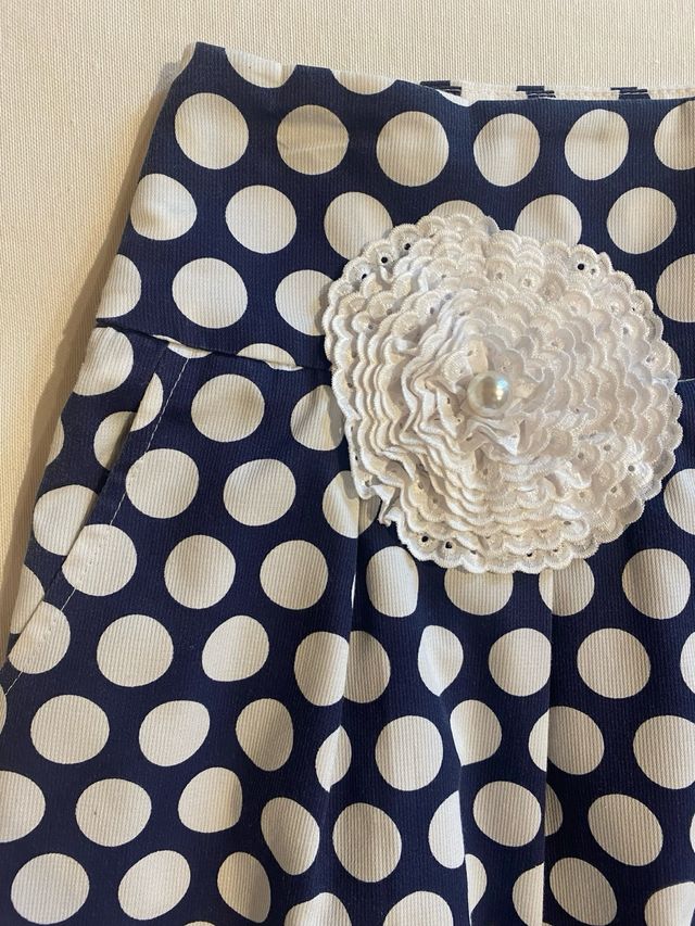 Falda lunares Muñeca de trapo.