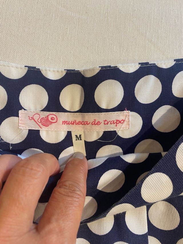 Falda lunares Muñeca de trapo.