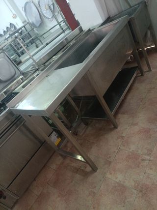 Fregadero acero industrial 1.68m