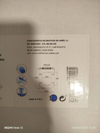 Tapa inodoro blanca - Asiento WC