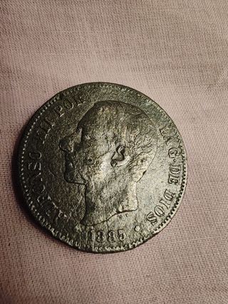 Moneda 5 Pesetas 1885
