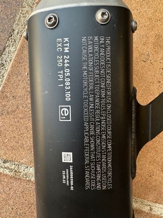 Silenciador escape Husqvarna TPI, valido GG i KTM 