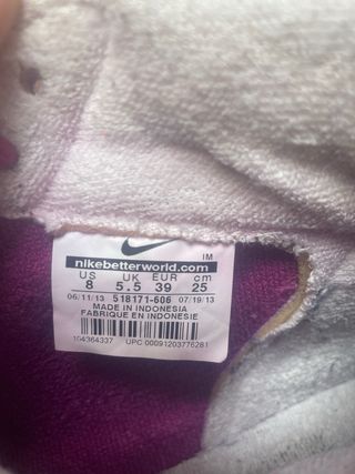 Zapatillas Nike altas, púrpura