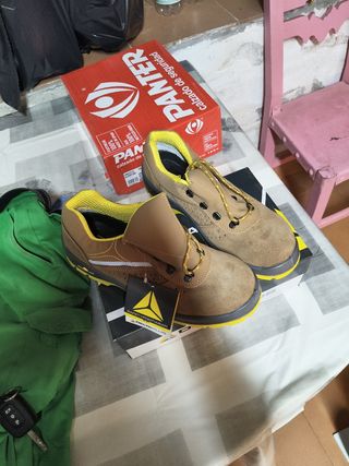 Zapatos seguridad Panter marrón-amarillo