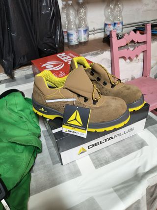 Zapatos seguridad Panter marrón-amarillo