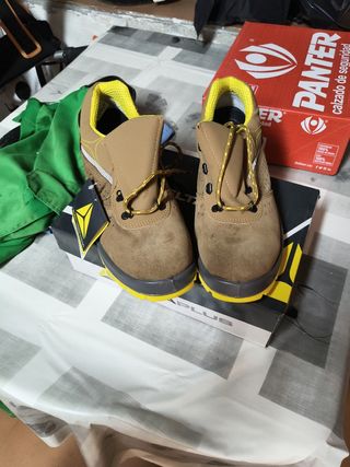Zapatos seguridad Panter marrón-amarillo