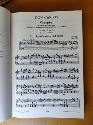 Verdi Don Carlos - Klavierauszug