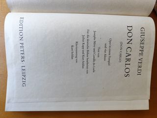 Verdi Don Carlos - Klavierauszug