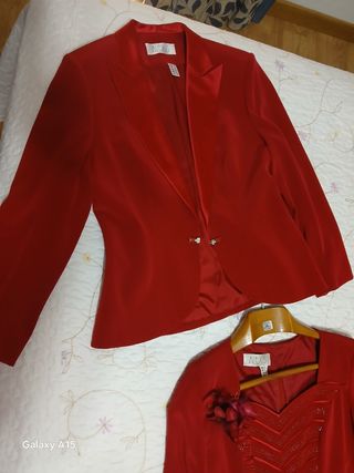 Traje madrinq rojo - 3 piezas