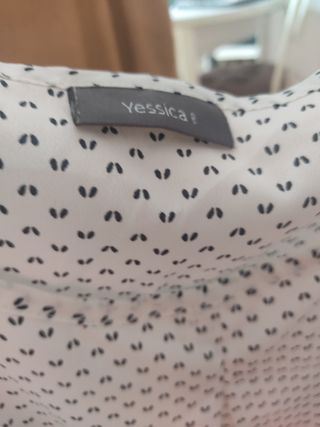 Top blanco estampado talla L