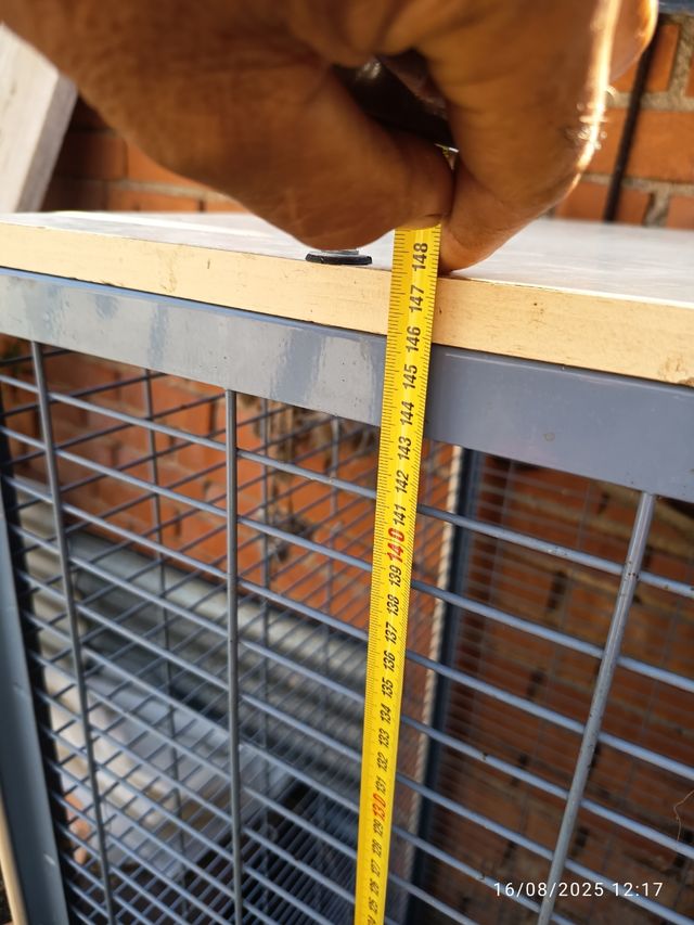 Jaula pajaros grande gris beige