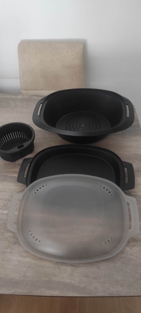 Vaporera de 2 niveles + cestillo de hervir 