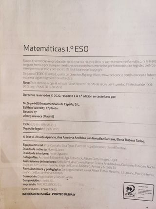 Matemáticas 1.º ESO