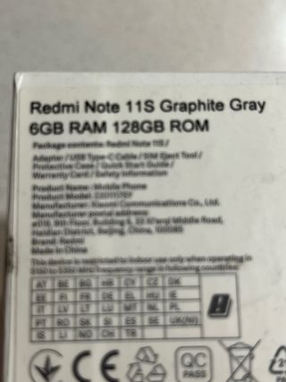 Xiaomi Redmi Note 11S 6GB-128GB - Nero