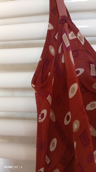 Vestito seta pura. Colore bruciato.