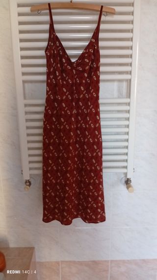 Vestito seta pura. Colore bruciato.