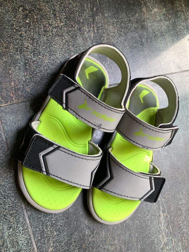 Sandalias Rider niño - grises y verdes