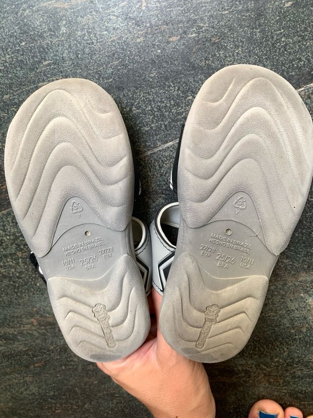 Sandalias Rider niño - grises y verdes