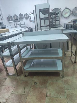 Mesa acero inoxidable 1m
