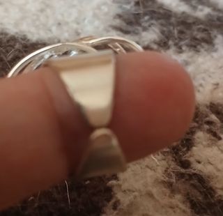 Anillo Flor Plata - Naranja