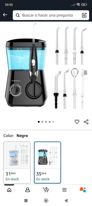 Irrigador Bucal Turewell - Negro