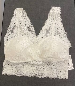 Top pizzo bianco - reggiseno