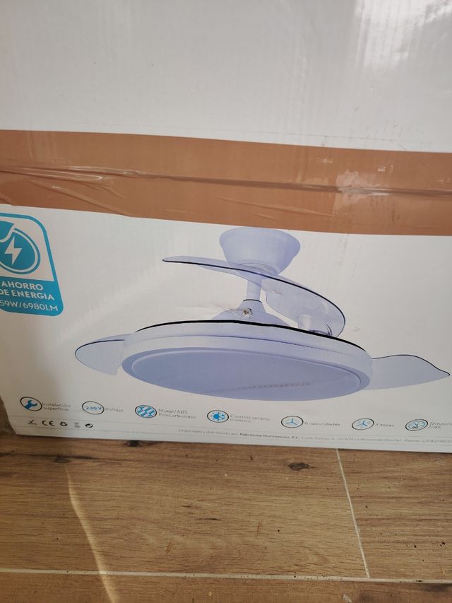 Ventidalor techo con lámpara, sin usar