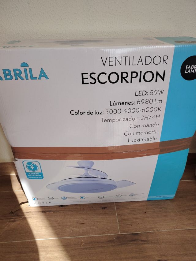 Ventidalor techo con lámpara, sin usar