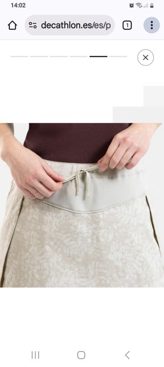Falda pantalón Decathlon beige
