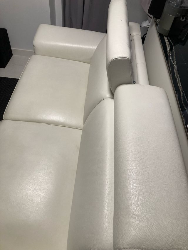 Sofá de cuero blanco THE SOFA COMPANY